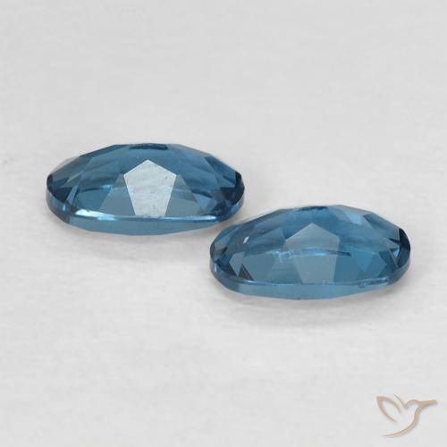 Pedras preciosas de topázio azul natural de 0,58 ct, corte oval, VVS