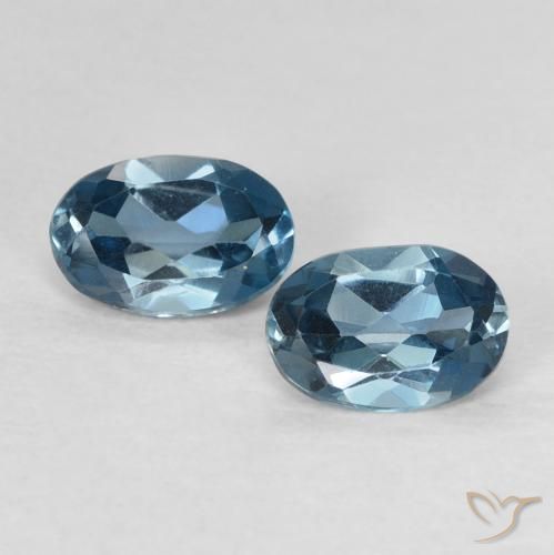 1.08ctw Natural Londres Azul Topázio, oval, VVS