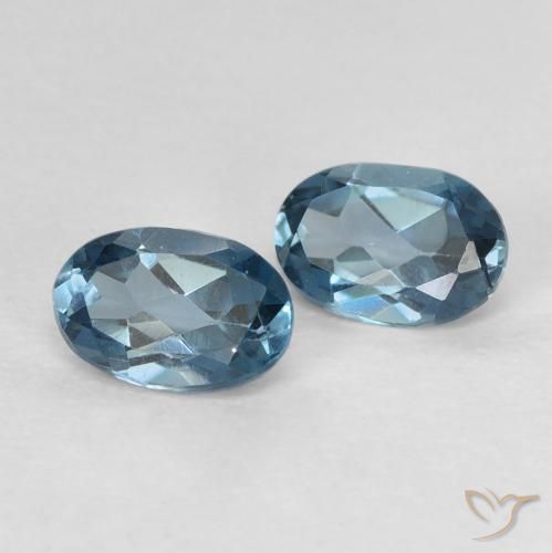 Pedras preciosas de Topázio Londres Azul natural de 1.08 ct, oval, VVS