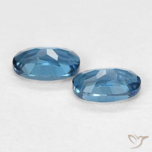Pedras preciosas de Topázio Londres Azul natural de 0.61 ct, oval, VVS