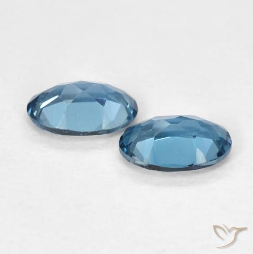 Pedras preciosas de Topázio Londres Azul natural de 0.99 ct, oval, VVS