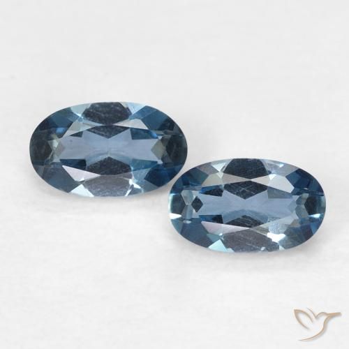 0.58ctw Natural Londres Azul Topázio, oval, VVS