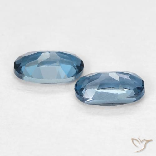 Pedras preciosas de Topázio Londres Azul natural de 0.58 ct, oval, VVS