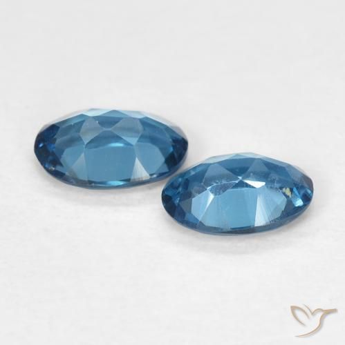 Pedras preciosas de Topázio Londres Azul natural de 1.05 ct, oval, VVS
