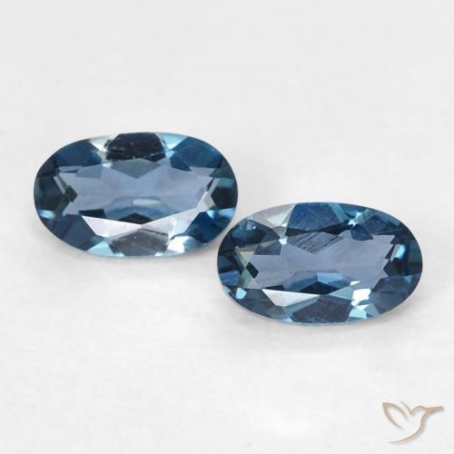 0.59ctw Natural Londres Azul Topázio, oval, VVS