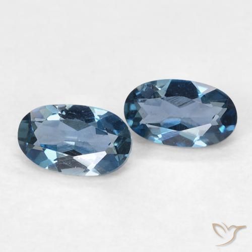 Pedras preciosas de Topázio Londres Azul natural de 0.59 ct, oval, VVS