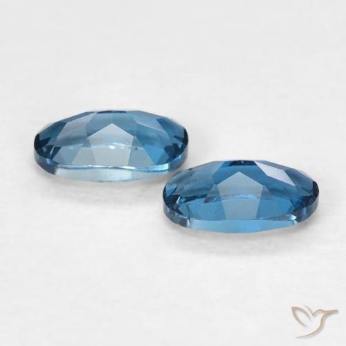 Pedras preciosas de Topázio Londres Azul natural de 0.59 ct, oval, VVS