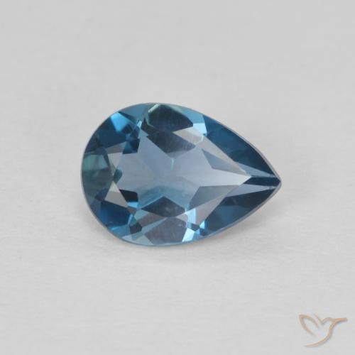 Topázio Londres Azul Natural 0.75ct, Formato de pêra, VVS-VS