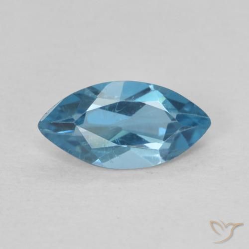 0.65ct Natural Londres Azul Topázio, Marquesa, VS