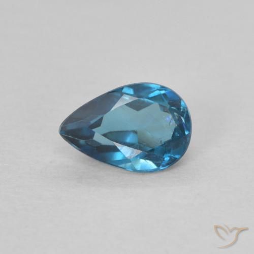 0.53ct Natural Londres Azul Topázio, Formato de pêra, VS
