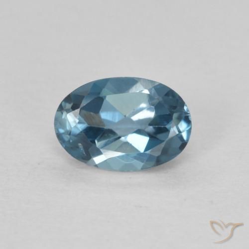 0.68ct Natural Londres Azul Topázio, oval, VS
