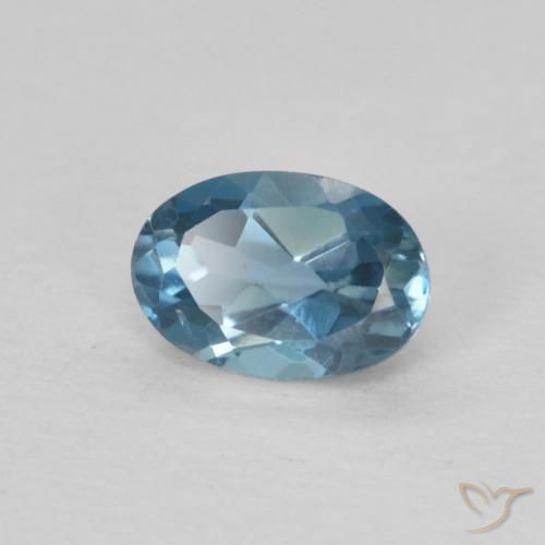 Topázio Londres Azul Natural 0.68ct, oval, VS