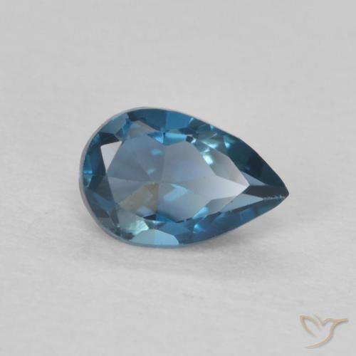 Topázio Londres Azul Natural 0.55ct, Formato de pêra, VVS