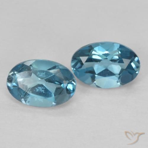 Pedras preciosas de Topázio Londres Azul natural de 1.17 ct, oval, VVS-VS