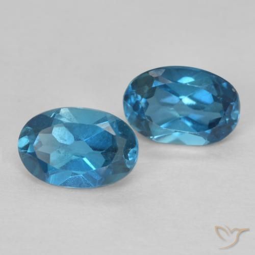 Pedras preciosas de Topázio Londres Azul natural de 1.14 ct, oval, VVS-VS