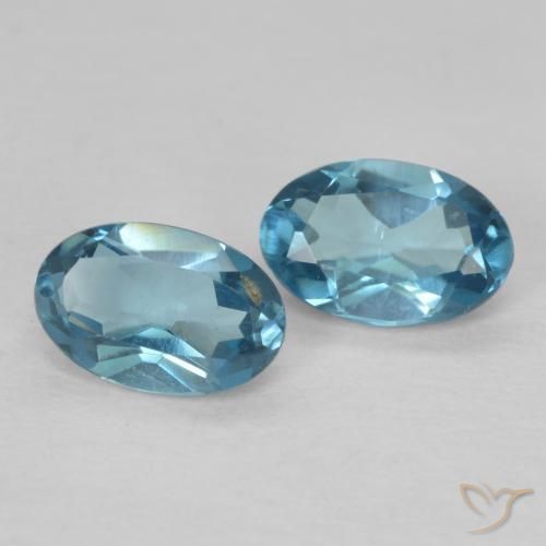 Pedras preciosas de Topázio Londres Azul natural de 1.03 ct, oval, VVS-VS