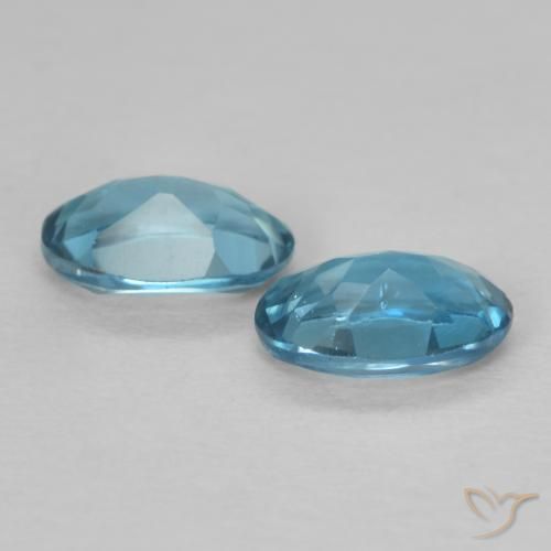 Pedras preciosas de Topázio Londres Azul natural de 1.03 ct, oval, VVS-VS