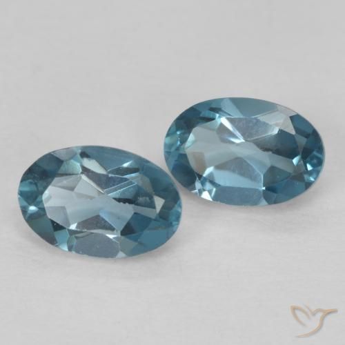 Pedras preciosas de Topázio Londres Azul natural de 1.18 ct, oval, VVS-VS