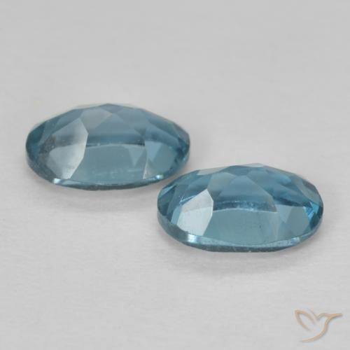Pedras preciosas de Topázio Londres Azul natural de 1.18 ct, oval, VVS-VS