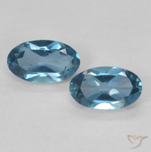 0.61ctw Natural Londres Azul Topázio, oval, VVS-VS