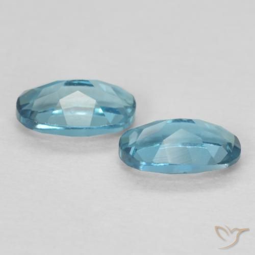 Pedras preciosas de Topázio Londres Azul natural de 0.58 ct, oval, VVS-VS