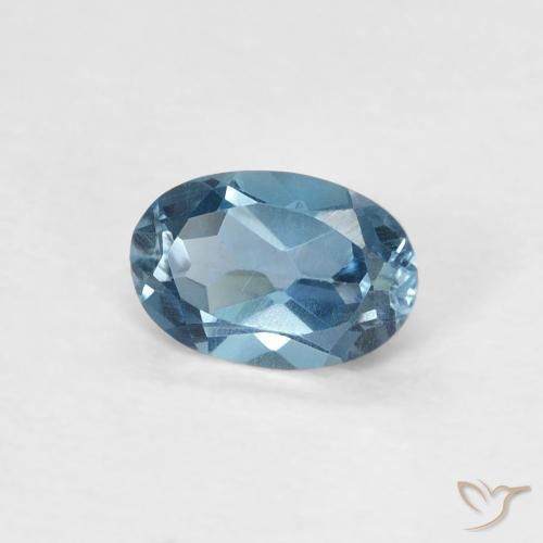 Topázio Londres Azul Natural 0.60ct, oval, VVS-VS
