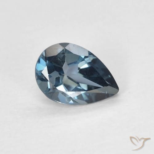 Topázio Londres Azul Natural 0.81ct, Formato de pêra, VVS-VS