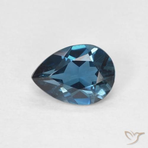 0.79ct Natural Londres Azul Topázio, Formato de pêra, VVS-VS