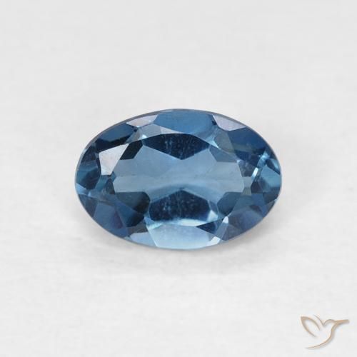 0.62ct Natural Londres Azul Topázio, oval, VVS-VS