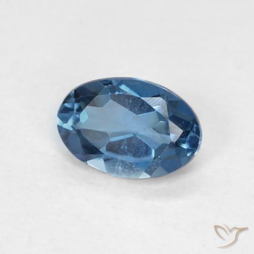 Topázio Londres Azul Natural 0.62ct, oval, VVS-VS