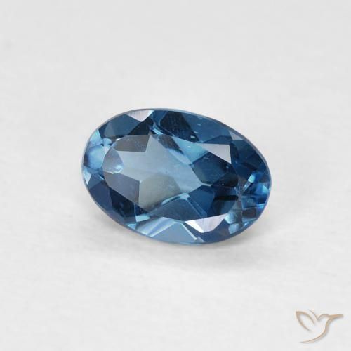 Topázio Londres Azul Natural 0.63ct, oval, VVS
