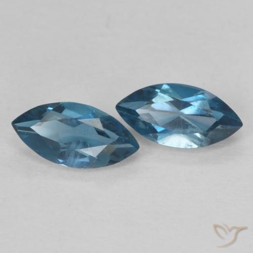 Pedras preciosas de Topázio Londres Azul natural de 1.02 ct, Marquesa, VVS-VS