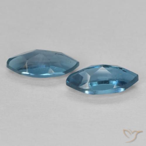 Pedras preciosas de Topázio Londres Azul natural de 1.02 ct, Marquesa, VVS-VS