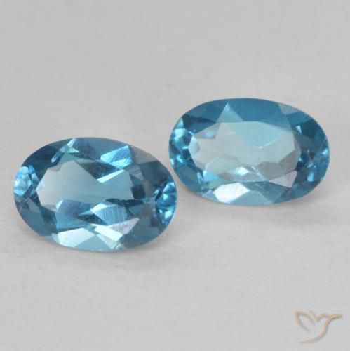 Pedras preciosas de Topázio Londres Azul natural de 1.05 ct, oval, VVS-VS