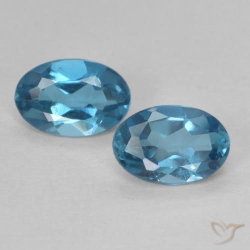 1.12ctw Natural Londres Azul Topázio, oval, VVS-VS