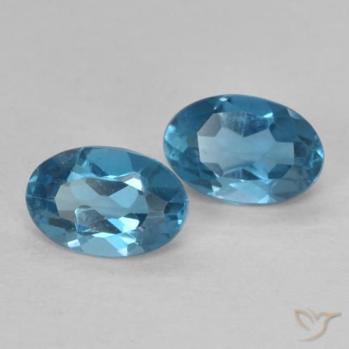 Pedras preciosas de Topázio Londres Azul natural de 1.12 ct, oval, VVS-VS