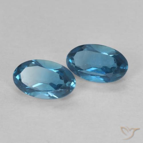 Pedras preciosas de Topázio Londres Azul natural de 0.72 ct, oval, VVS