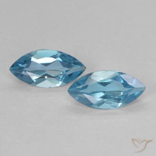 Pedras preciosas de Topázio Londres Azul natural de 0.83 ct, Marquesa, VVS-VS