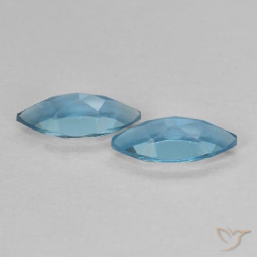 Pedras preciosas de Topázio Londres Azul natural de 0.83 ct, Marquesa, VVS-VS