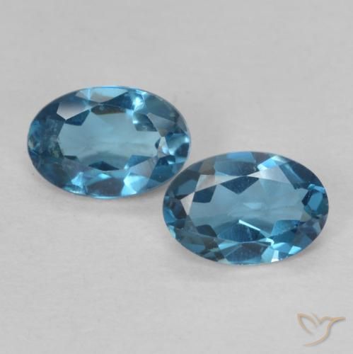 Pedras preciosas de Topázio Londres Azul natural de 1.02 ct, oval, VVS-VS