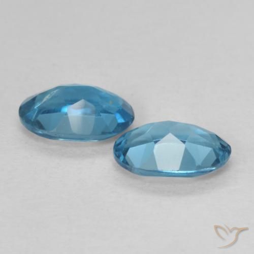 Pedras preciosas de Topázio Londres Azul natural de 1.02 ct, oval, VVS-VS