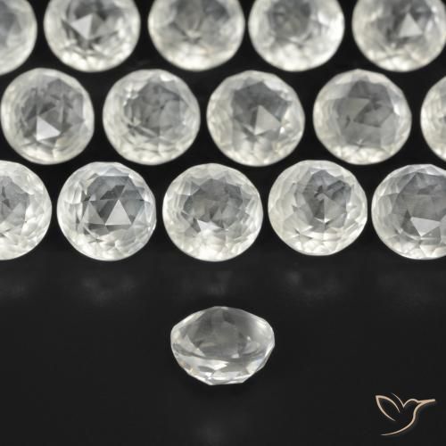 Topázio branco quente Natural 0.81ct, Redondo, VS