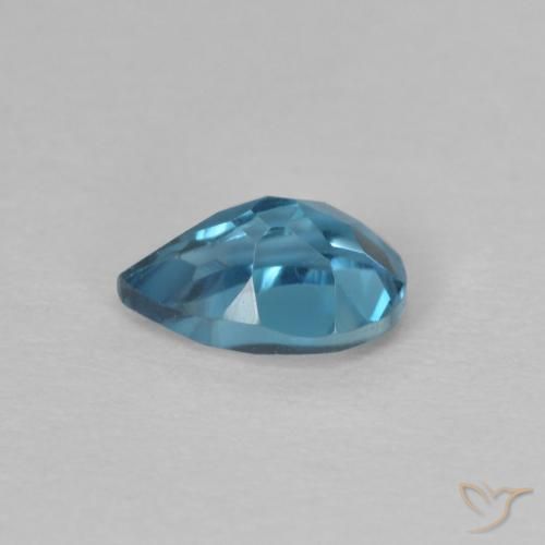 Topázio Londres Azul Natural 0.54ct, Formato de pêra, VVS