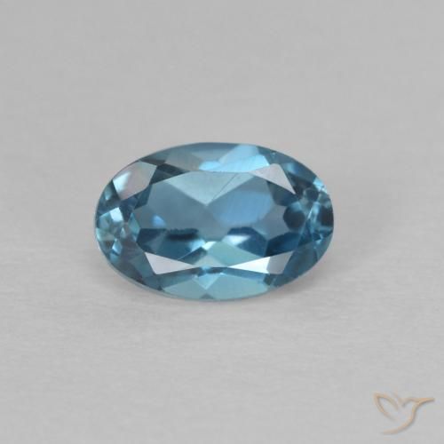0.64ct Natural Londres Azul Topázio, oval, VVS