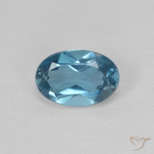 0.67ct Natural Londres Azul Topázio, oval, VVS
