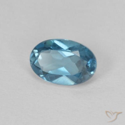 Topázio Londres Azul Natural 0.67ct, oval, VVS