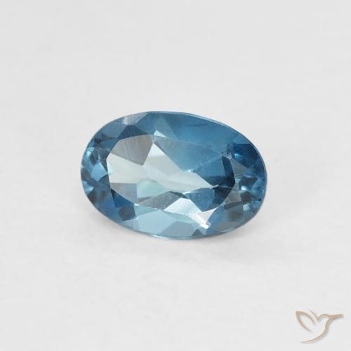Topázio Londres Azul Natural 0.64ct, oval, VS