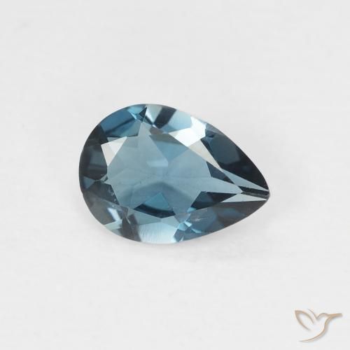 Topázio Londres Azul Natural 0.68ct, Formato de pêra, VVS