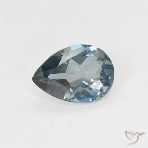 0.64ct Natural Londres Azul Topázio, Formato de pêra, VVS