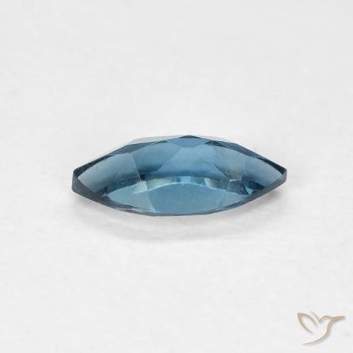 Topázio azul natural 0,47ct, marquise, VVS